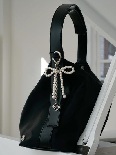 ANEDIT Beads Ribbon Key Ring_Pearl