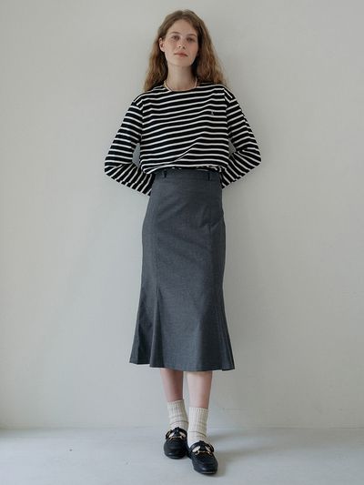 ANEDIT Mermaid Line Skirt - Charcoal