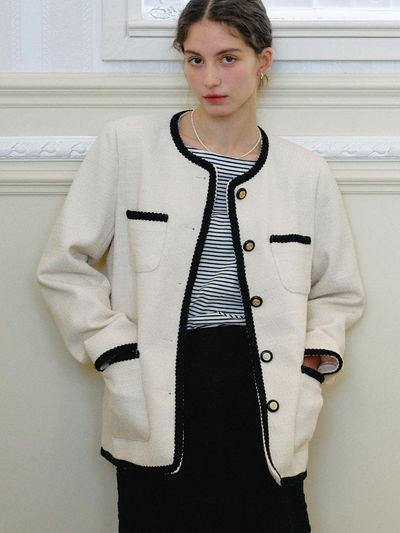 ANEDIT Serena Tweed Trimming Jacket