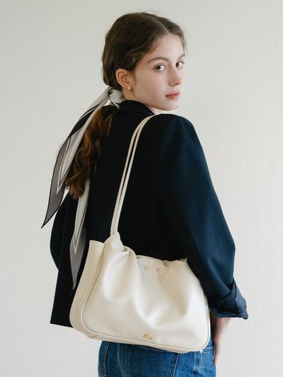 ANEDIT Shirring Eazy Open Hobo Bag