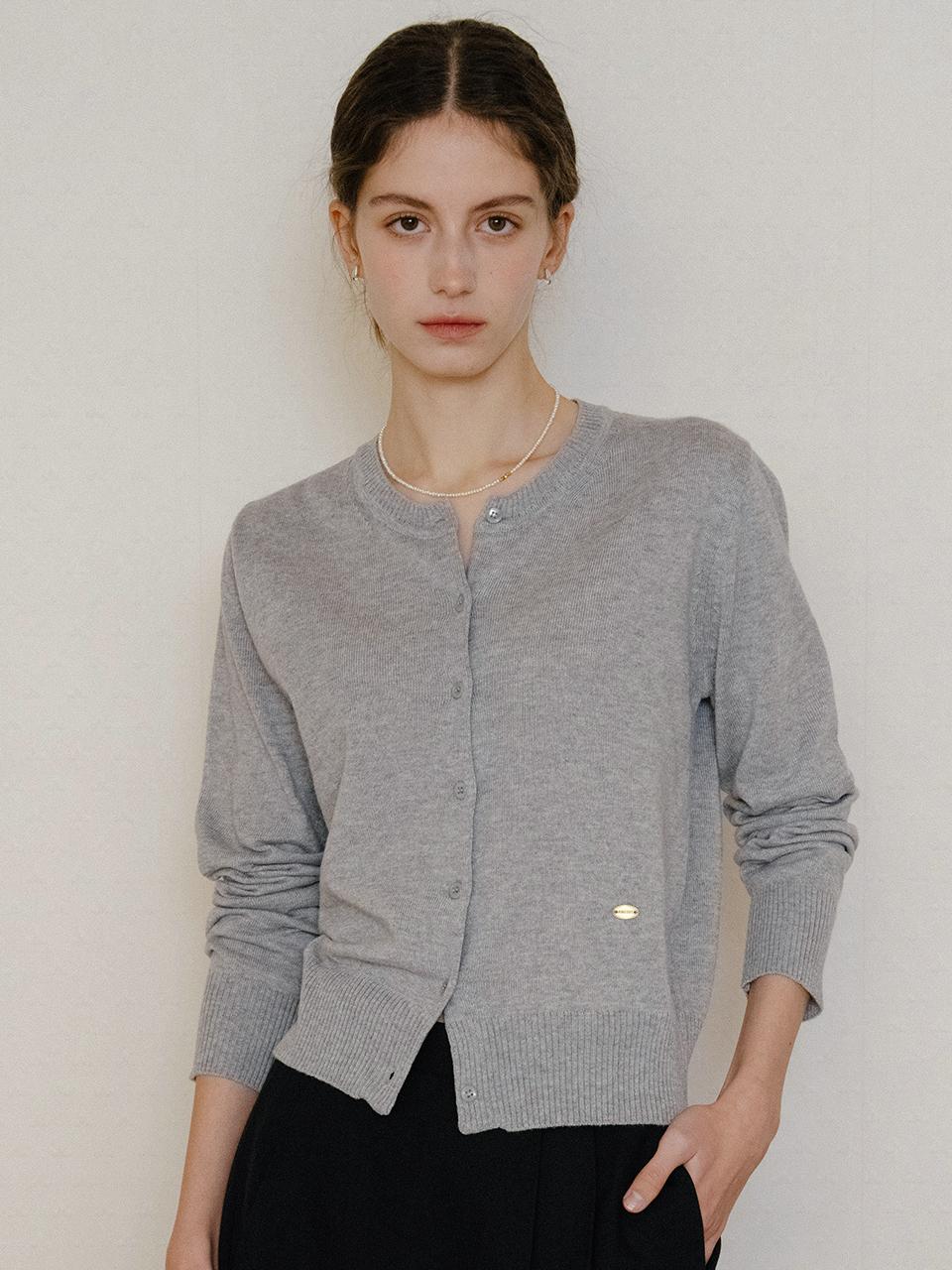 ANEDIT Soft Bamboo Classic Cardigan_Cloud Gray