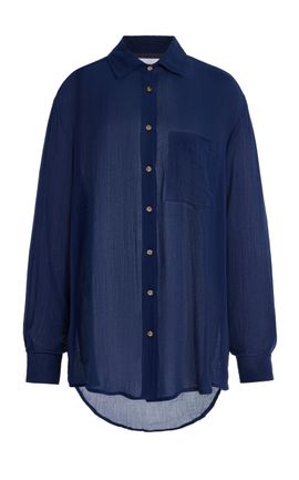 Anemos Anemos Exclusive Oversized Gauze Pool Shirt Dress