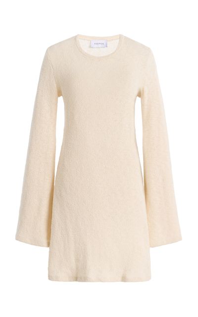 Anemos Anemos The Bell Sleeve Crocheted Cotton Mini Dress