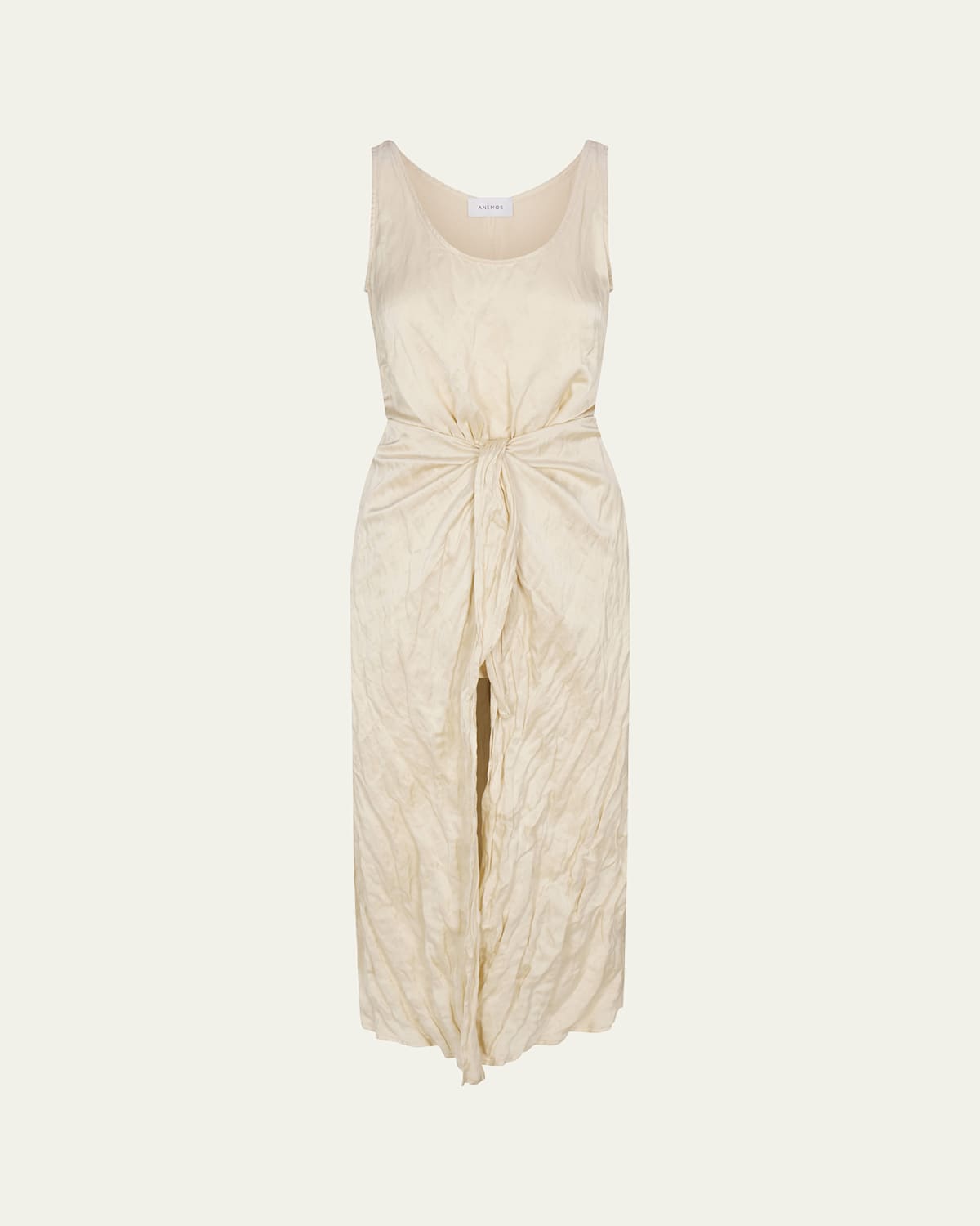 ANEMOS The D. K. Crinkle Wrap Midi Dress