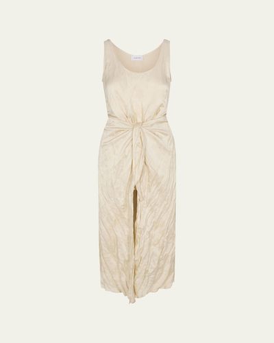 ANEMOS The D. K. Crinkle Wrap Midi Dress