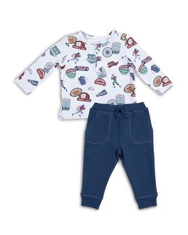 Angel Dear Angel Dear Boys' Football Patches Henley Top & Jogger Set