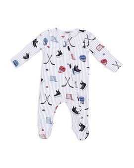 Angel Dear Angel Dear Boys' Hockey Striped 2 Way Zipper Footie