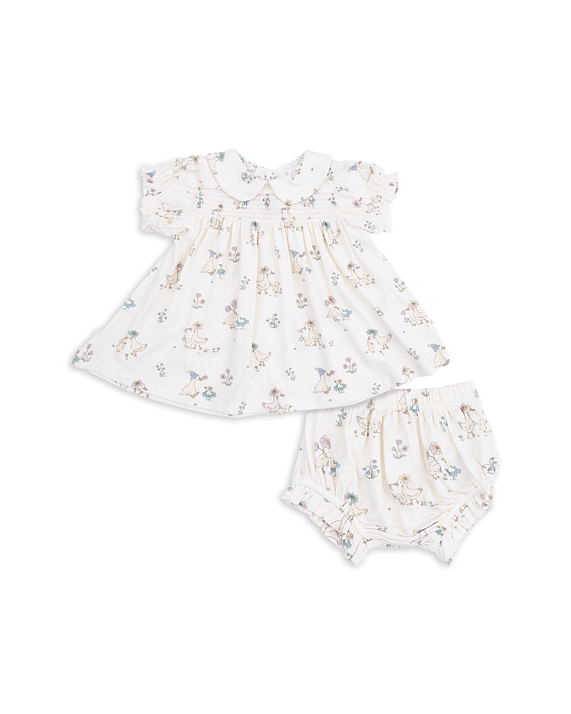 Angel Dear Angel Dear Girls' Flower Ducklings Smocked Dress Set