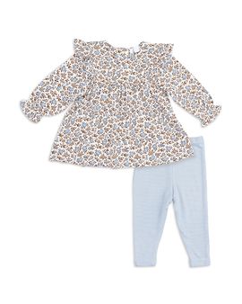 Angel Dear Angel Dear Girls' Hazel Floral Ruffled Tunic & Leggings Set