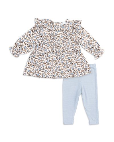 Angel Dear Angel Dear Girls' Hazel Floral Ruffled Tunic & Leggings Set