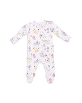 Angel Dear Angel Dear Girls' Spa Dogs 2 Way Zipper Ruffled Back Footie
