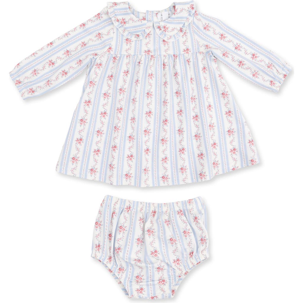 Angel Dear Angel Dear Kids' Anna Floral Stripe Long Sleeve Dress with Bloomers