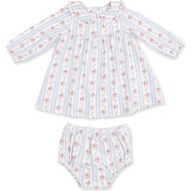 Angel Dear Angel Dear Kids' Anna Floral Stripe Long Sleeve Dress with Bloomers