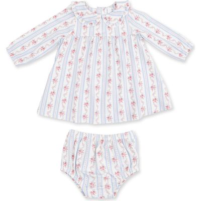 Angel Dear Angel Dear Kids' Anna Floral Stripe Long Sleeve Dress with Bloomers