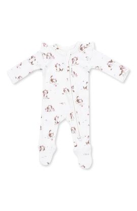 Angel Dear Angel Dear Kids' Explorer Puppy Two-Way Zip Ruffle Footie