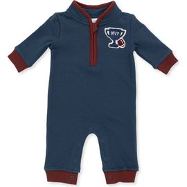 Angel Dear Angel Dear Kids' Varsity French Terry Zip Romper
