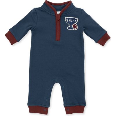 Angel Dear Angel Dear Kids' Varsity French Terry Zip Romper