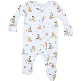 Angel Dear Angel Dear Lake Buddy Print Two-Way Zip Footie
