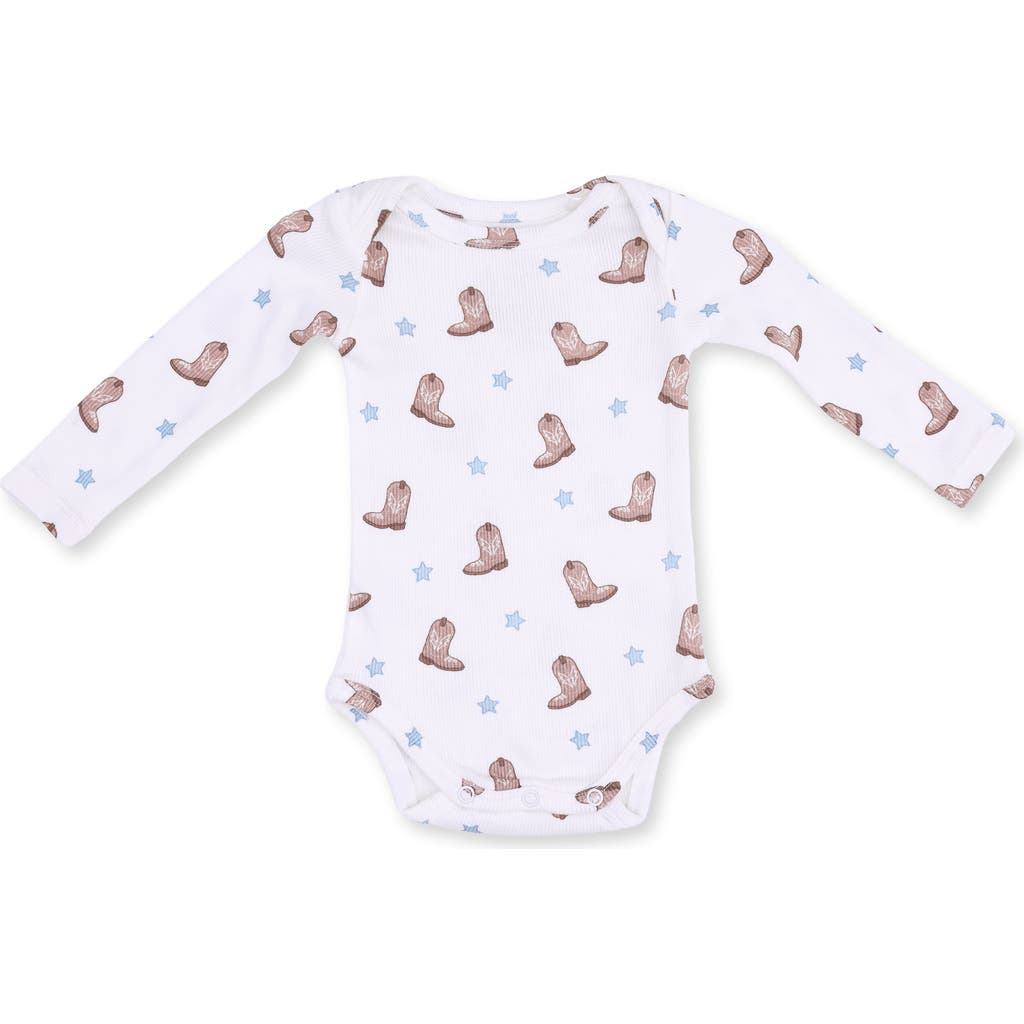 Angel Dear Angel Dear Mini Cowboy Boots Long Sleeve Bodysuit