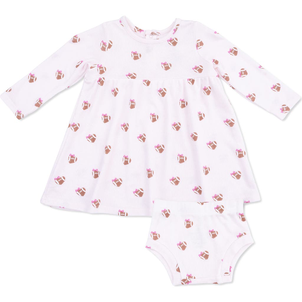 Angel Dear Angel Dear Mini Heart Football Print Dress & Bloomers Set
