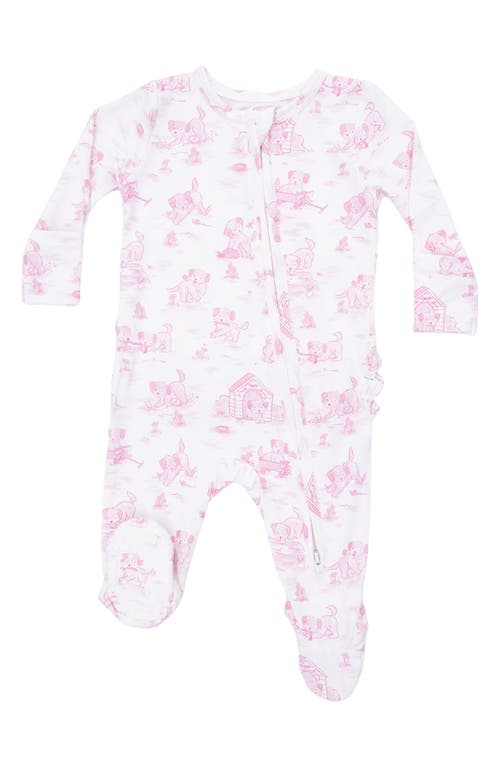Angel Dear Angel Dear Puppy Two-Way Zip Ruffle Footie