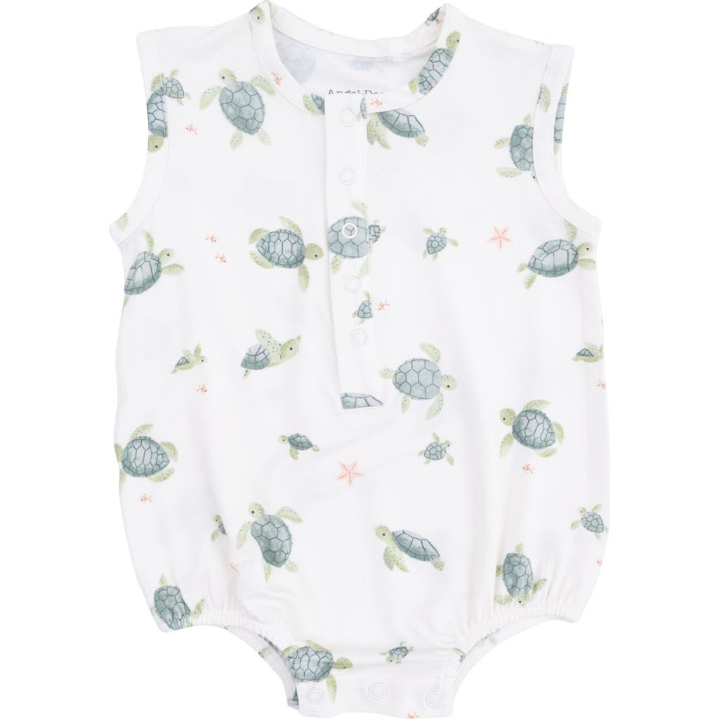 Angel Dear Angel Dear Sea Turtles Henley Bubble Romper
