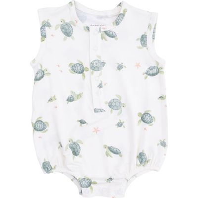 Angel Dear Angel Dear Sea Turtles Henley Bubble Romper
