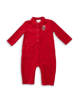 Angel Dear Angel Dear Unisex Velour Red Jumpsuit