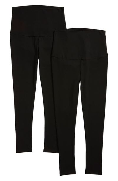 Angel Maternity Angel Maternity 2-Pack Belly Support Maternity 7/8 Leggings