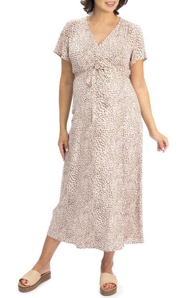 Angel Maternity Angel Maternity Animal Print Maternity/Nursing Wrap Dress