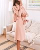 Angel Maternity Angel Maternity Leah Long Sleeve Ribbed Maternity/Nursing Dress & Knotted Baby Gown Set - 4