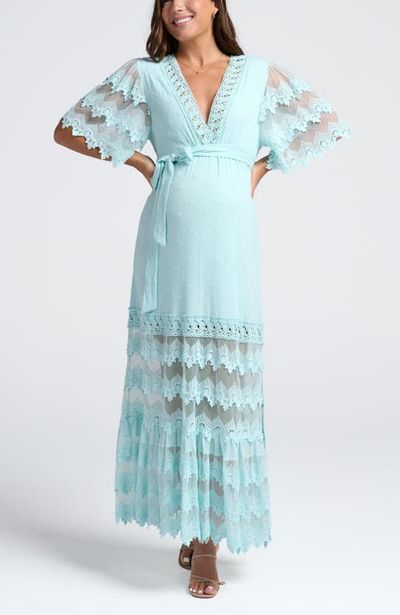 Angel Maternity Angel Maternity Roxy Lace Baby Shower Dress