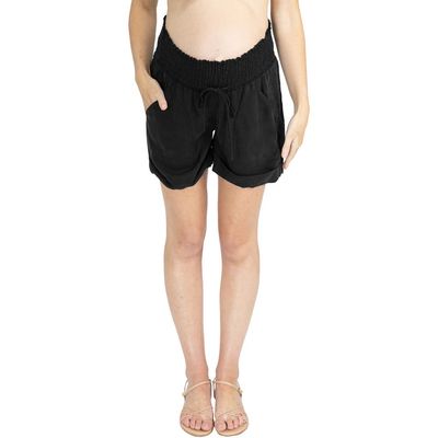 Angel Maternity Angel Maternity Smocked Waist Tencel® Maternity Shorts