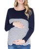 Angel Maternity Angel Maternity Solid & Stripe Nursing Top - 1