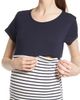 Angel Maternity Angel Maternity Stripe Maternity/Nursing Nightgown - 4