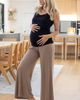 Angel Maternity Angel Maternity Wide Leg Maternity Pants - 3