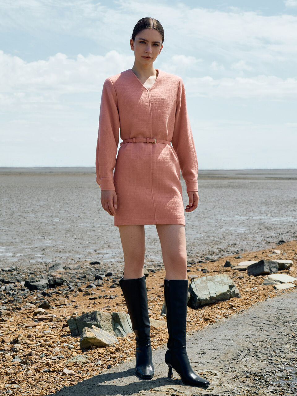ANGELO BIANCO Boet Pad Dress _Pink