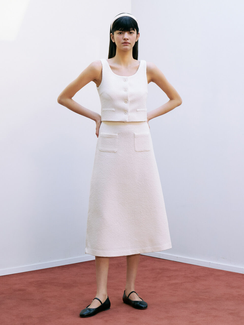 ANGELO BIANCO Jannon Tweed Skirt