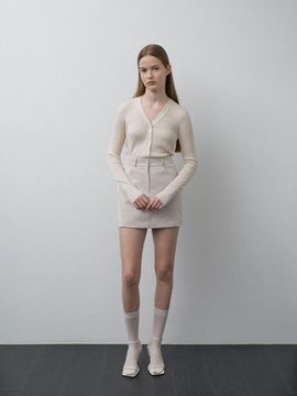 ANGELO BIANCO Karen Leather Skirt
