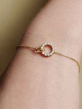 ANIA HAIE Inter Link Circle Pav 925 Silver Bracelet