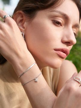 ANIA HAIE Padlock Pearl 925 Silver Bracelet