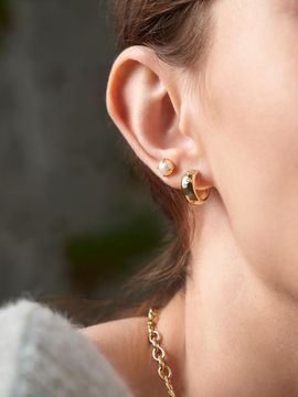 ANIA HAIE Sparkle Plump 925 Silver Hoop Earrings