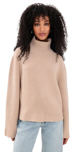ANINE BING ANINE BING Alma Turtleneck Sweater Beige