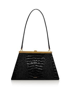 Anine Bing Anine Bing Anine Croc Embossed Leather Shoulder Bag