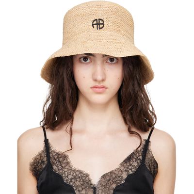 ANINE BING ANINE BING Beige Cabana Bucket Hat