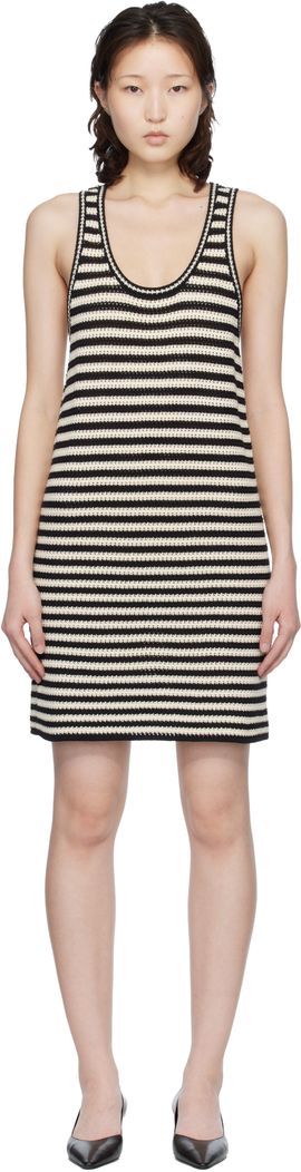ANINE BING ANINE BING Black & Off-White Arie Minidress