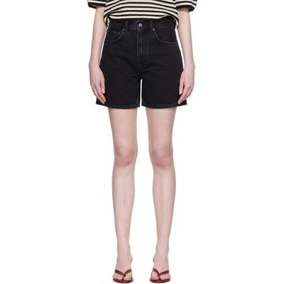 ANINE BING ANINE BING Black Delaney Denim Shorts