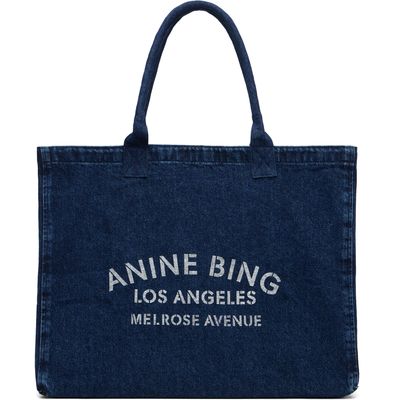ANINE BING ANINE BING Blue Leo Denim Tote