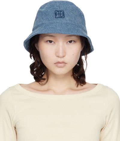 ANINE BING ANINE BING Blue Nicks Bucket Hat