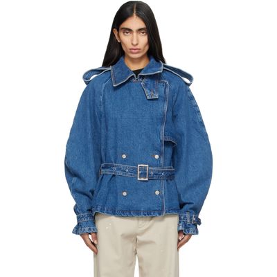 ANINE BING ANINE BING Blue Pascale Denim Trench Jacket
